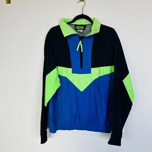 Vintage Neon Dual Control Y2K Windbreaker Size large